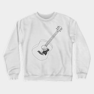 Acoustic guitar line drawing Crewneck Sweatshirt